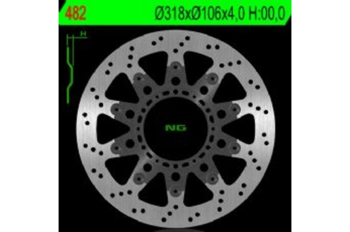 Disque de frein NG BRAKES rond flottant