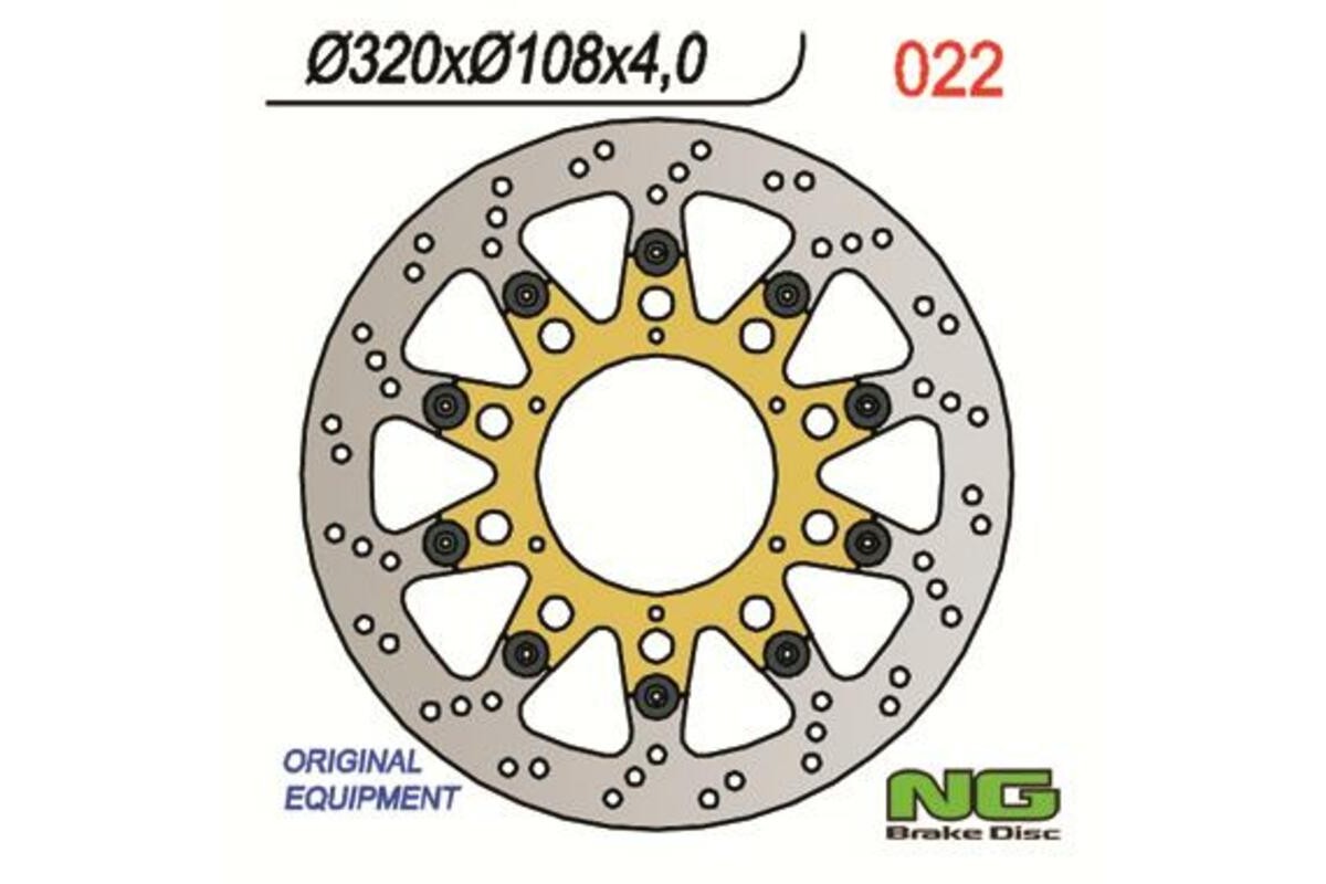 Disque de frein NG BRAKES rond flottant