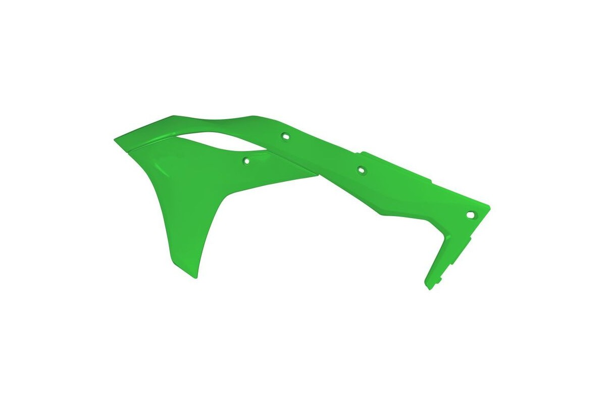 Ouïes de radiateur RACETECH vert Kawasaki KX250F