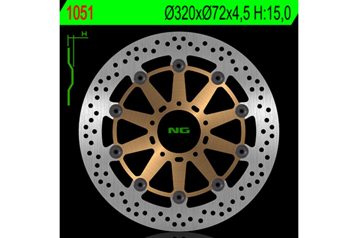 Disque de frein NG BRAKES rond flottant