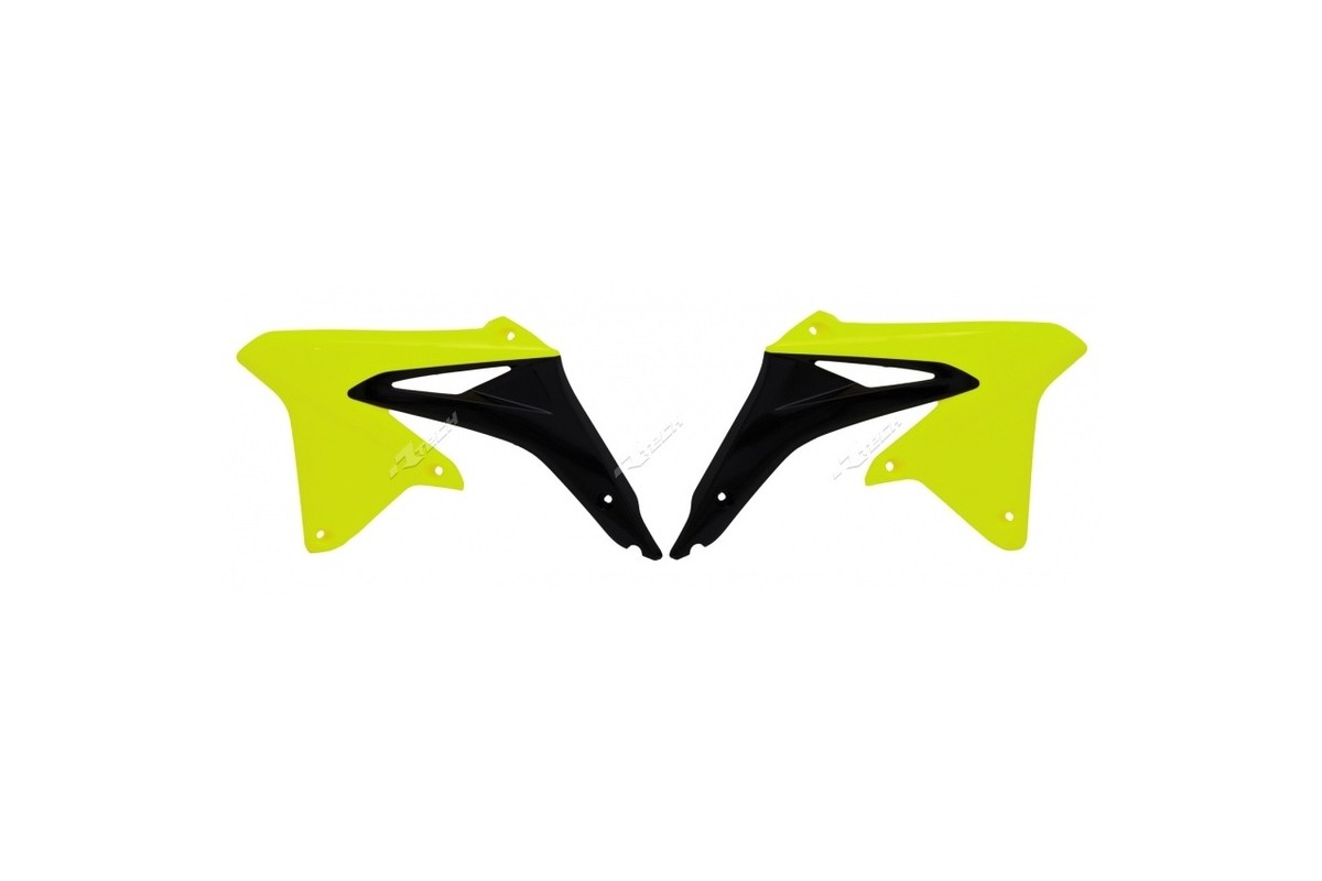 Ouïes de radiateur RACETECH jaune fluo/noir Suzuki RM-Z450