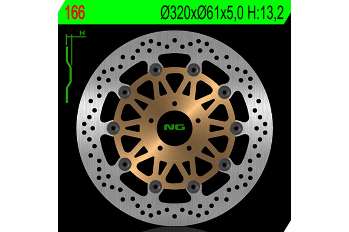 Disque de frein NG BRAKES rond flottant