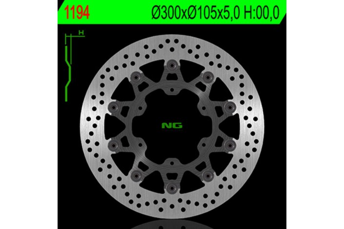 Disque de frein NG BRAKES rond flottant