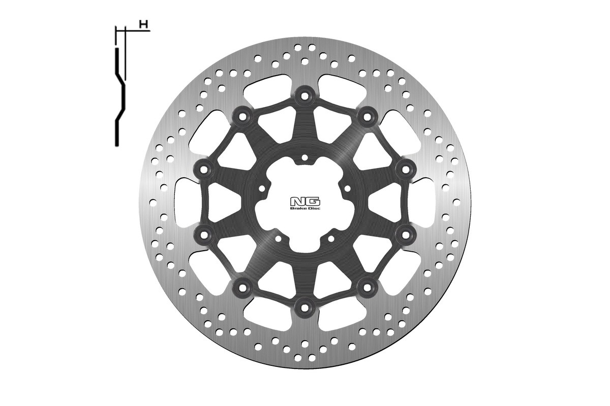 Disque de frein NG BRAKES rond flottant