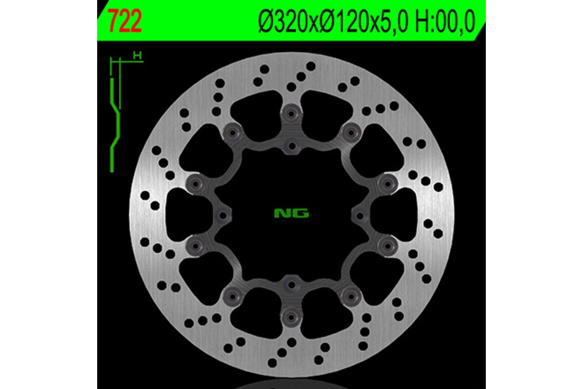 Disque de frein NG BRAKES rond flottant