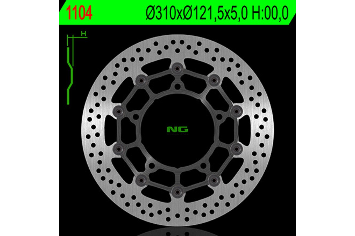 Disque de frein NG BRAKES rond flottant