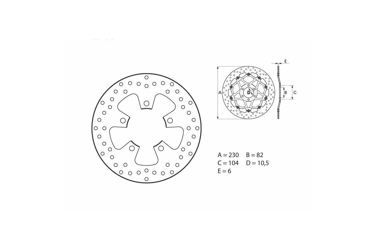 Disque de frein BREMBO Serie Oro rond fixe