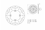 Disque de frein BREMBO Serie Oro rond fixe