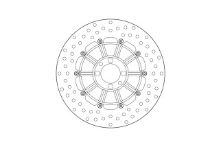 Disque de frein BREMBO Serie Oro rond fixe