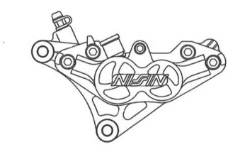 Etrier de frein 4 pistons axial NISSIN - gauche