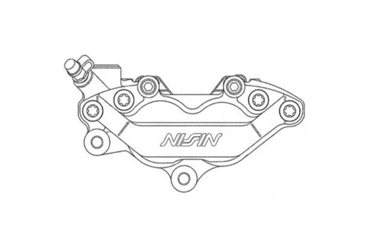 Etrier de frein 4 pistons axial NISSIN - gauche