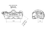 Etrier de frein avant gauche BREMBO M50 titane Ø30mm