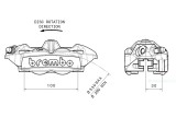 Etrier de frein avant gauche BREMBO M4 titane Ø34mm