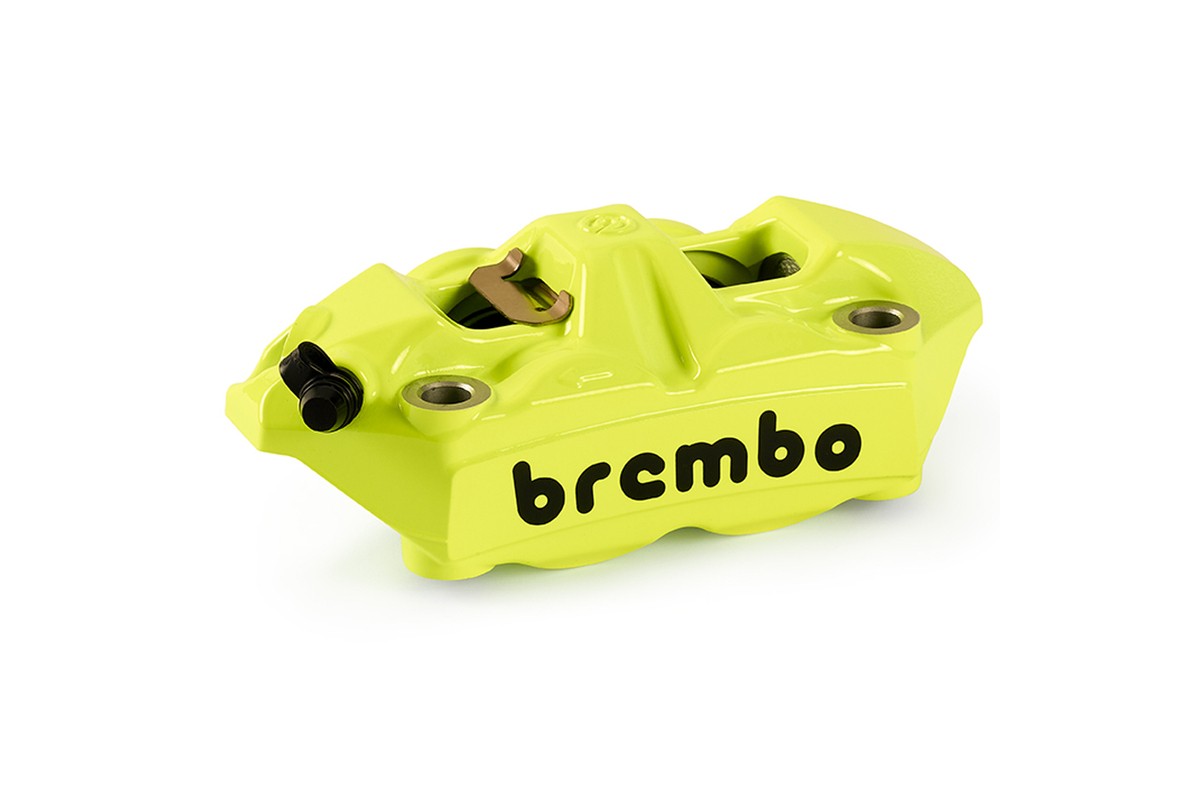 Étrier de frein avant droit BREMBO UPGRADE M4 ø34mm - jaune fluo