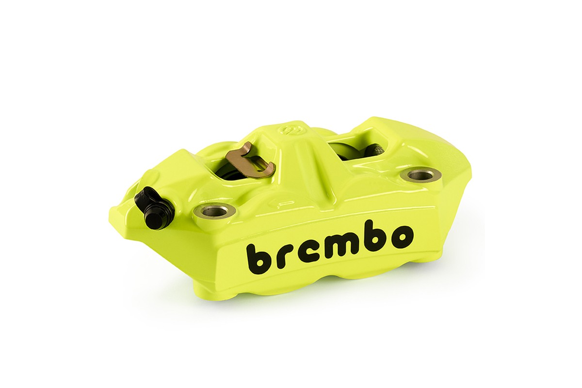 Étrier de frein avant gauche BREMBO UPGRADE M4 ø34mm - jaune fluo