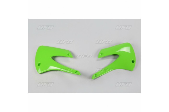 Ouïes de radiateur UFO vert Kawasaki KX85/80