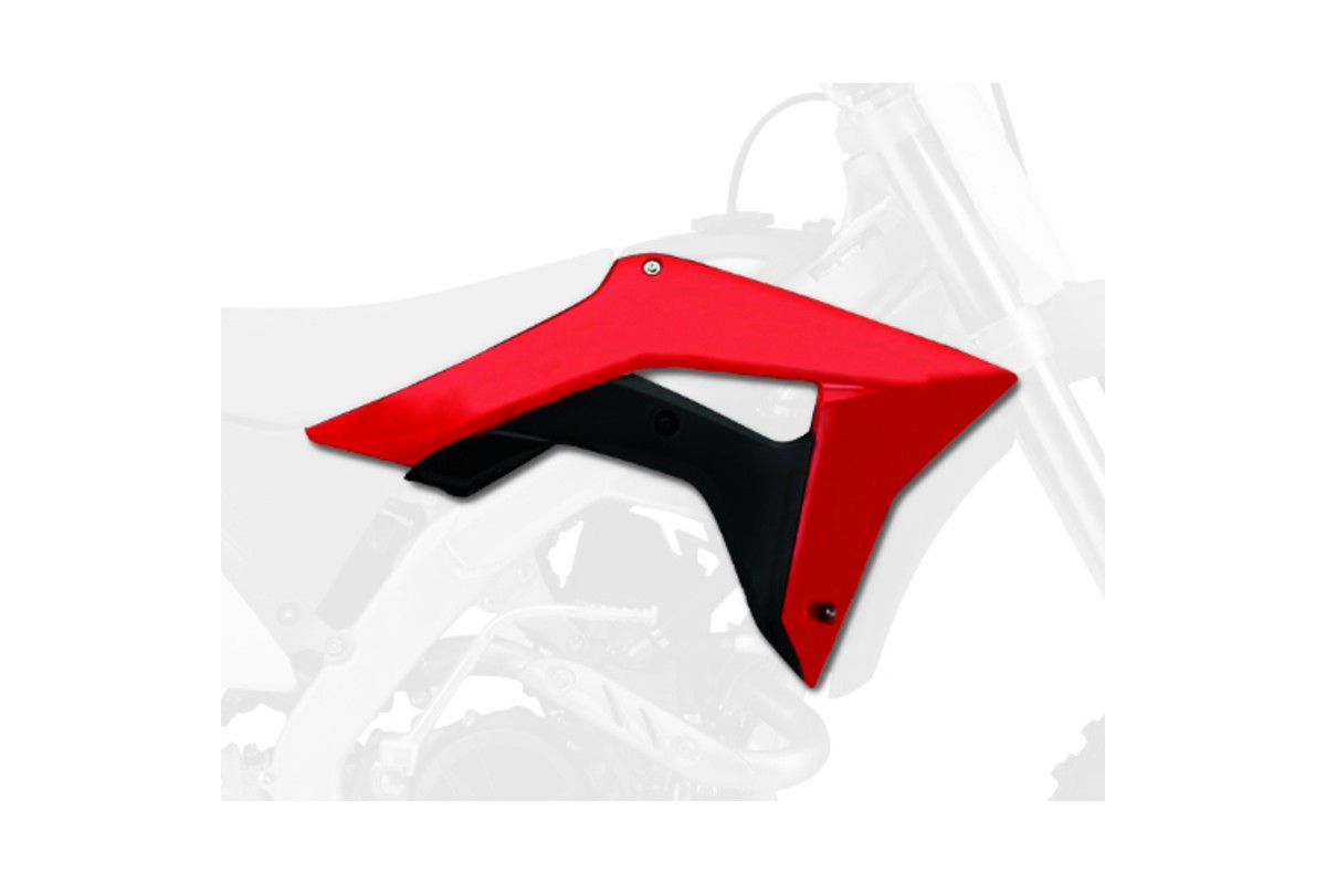 Ouïes de radiateur POLISPORT couleur origine 17 rouge/noir Honda CRF450R/RX