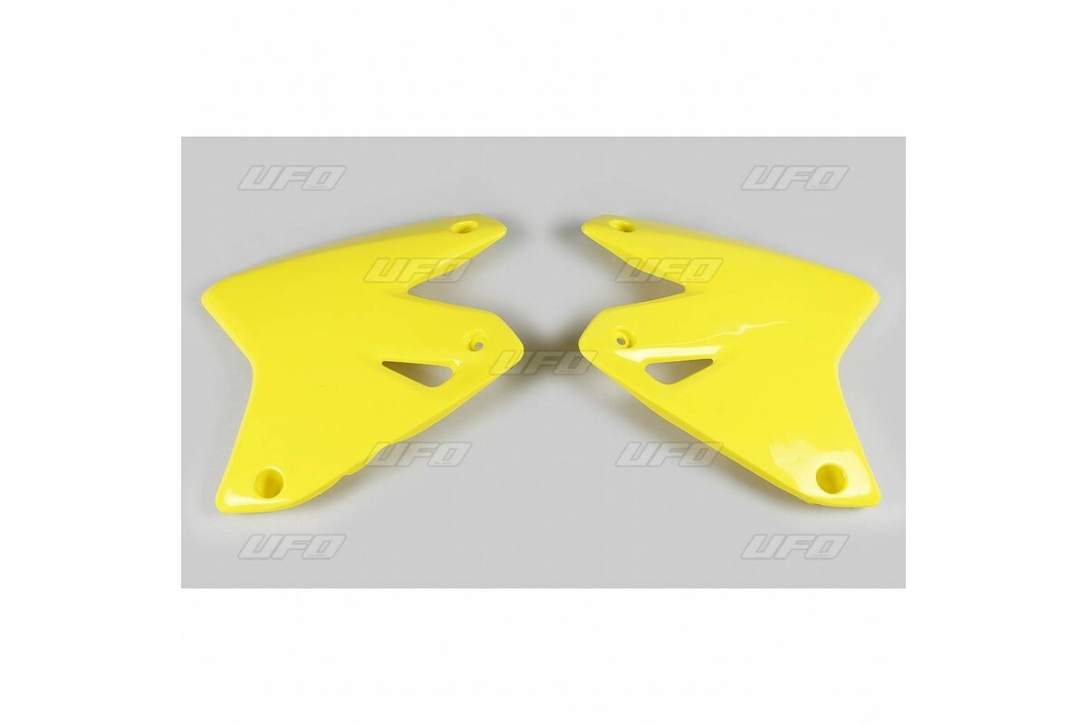 Ouïes de radiateur UFO jaune Suzuki DR-Z400E