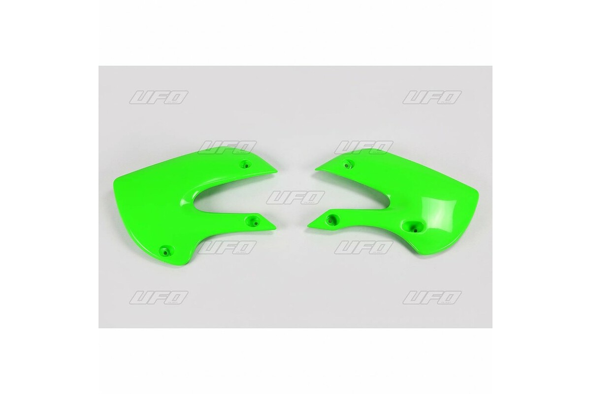 Ouïes de radiateur UFO vert Kawasaki KX65/KLX110