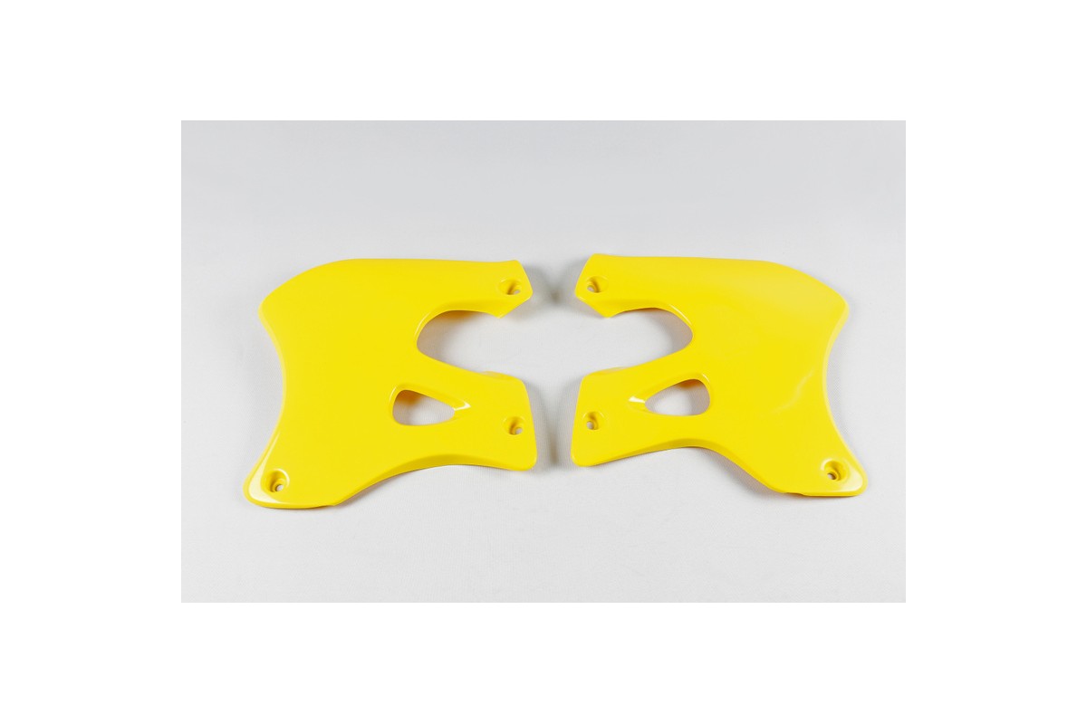 Ouïes de radiateur UFO jaune Suzuki RM125/250 Ouïes de radiateur UFO jaune Suzuki RM125/250