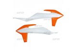Ouies de radiateur UFO orange/blanc KTM EXC/SX/EXC-F/SX-F