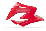 Ouïes de radiateur POLISPORT rouge Honda CRF250R/CRF450R