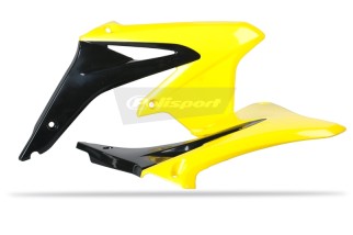 Ouïes de radiateur POLISPORT couleur origine 09-15 noir/jaune Suzuki RM-Z450