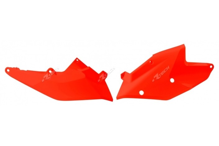 Plaques latérales RACETECH orange fluo