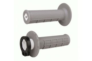 Revêtements ODI MX V2 Lock-On semi-gauffré - gris