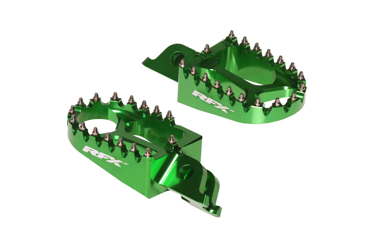 Repose-pieds RFX Pro (vert) - Pour Kawasaki KXF250/450
