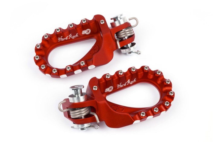 Repose-pieds S3 Hard Rock Enduro aluminium rouge
