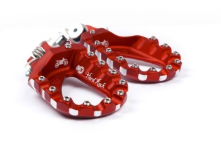 Repose-pieds S3 Hard Rock Enduro aluminium rouge