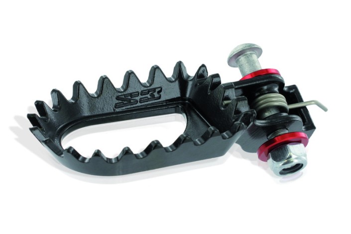 Repose-pieds S3 Hard Rock position centrale acier noir