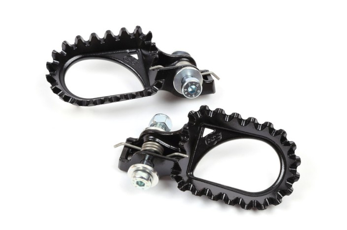 Repose-pieds S3 Hard Rock position arrière +10mm acier noir