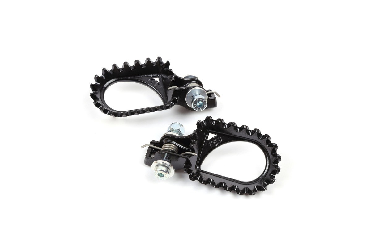 Repose-pieds S3 Hard Rock position arrière +10mm acier noir