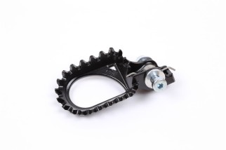 Repose-pieds S3 Hard Rock position arrière +10mm acier noir