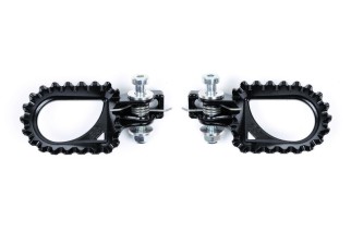 Repose-pieds S3 Hard Rock position arrière +10mm acier noir