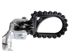 Repose-pieds S3 Hard Rock position arrière +10mm acier noir