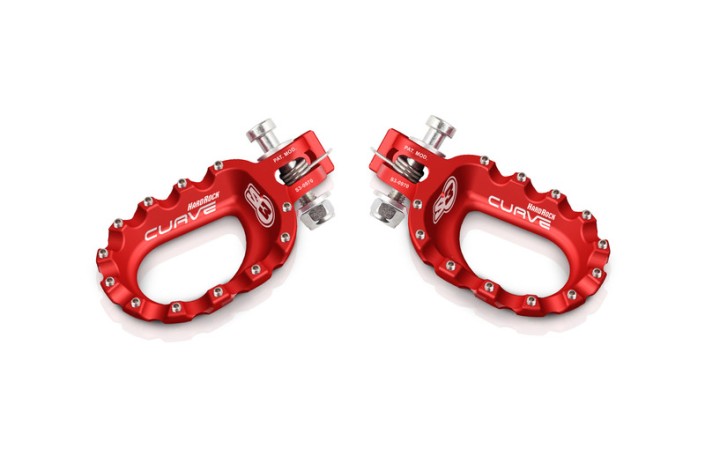 Repose-pieds S3 Curve aluminium rouge