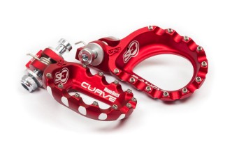 Repose-pieds S3 Curve aluminium rouge