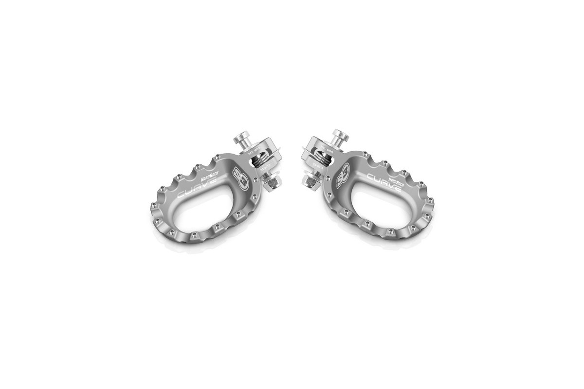 Repose-pieds S3 Curve aluminium argent