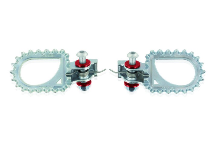 Repose-pieds S3 Hard Rock position centrale acier argent