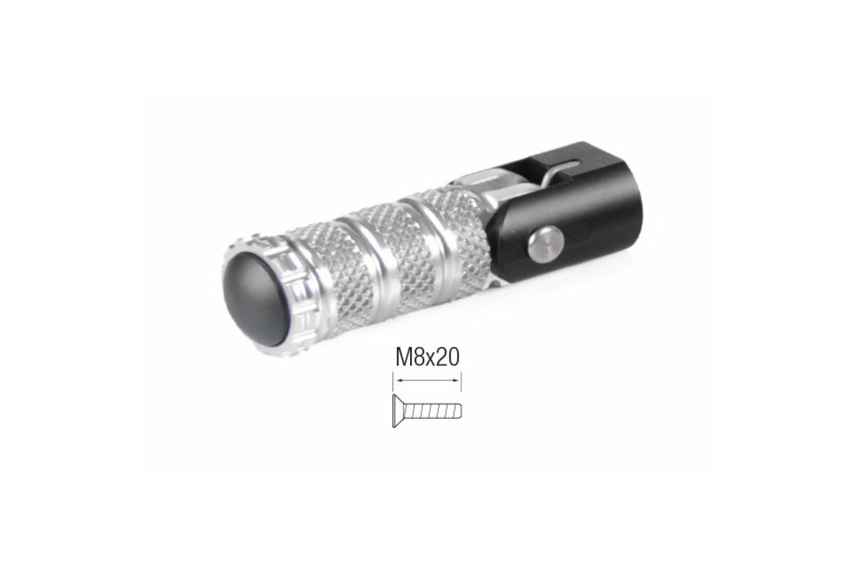 Repose-pieds repliables LIGHTECH M8x20 argent