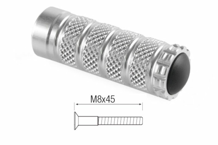 Repose-pieds LIGHTECH M8x45 argent