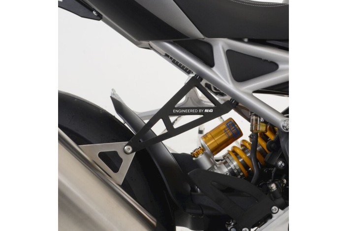 Kit suppression repose-pieds arrière & support d´échappement R&G RACING noir - Triumph Speed Triple RS/RR