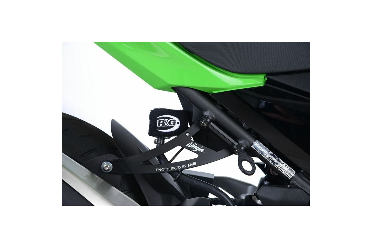 Caches orifices repose pieds arrière R&G RACING noir Kawasaki Ninja 400