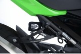 Caches orifices repose pieds arrière R&G RACING noir Kawasaki Ninja 400