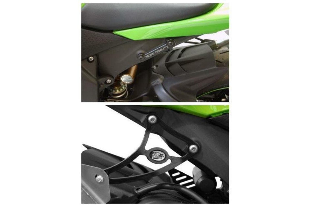 Kit suppression repose-pieds arrière R&G RACING noir Kawasaki ZX6R/RR