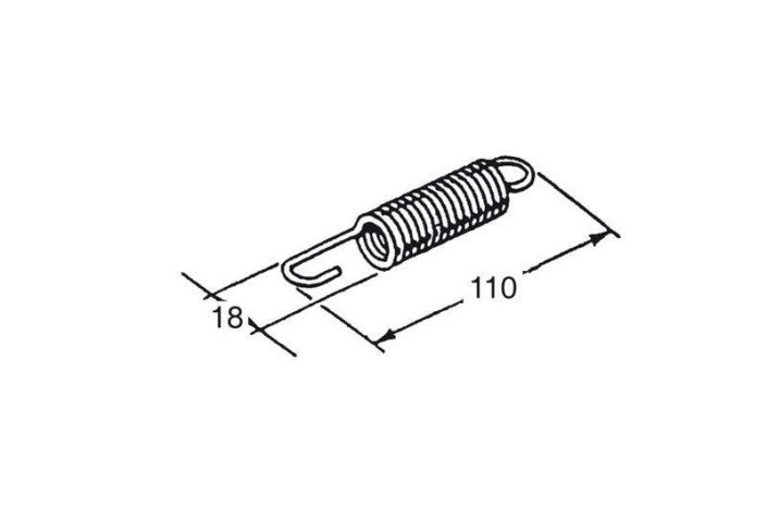 Ressort BUZZETTI 110x18mm pour béquille centrale