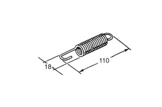 Ressort BUZZETTI 110x18mm pour béquille centrale